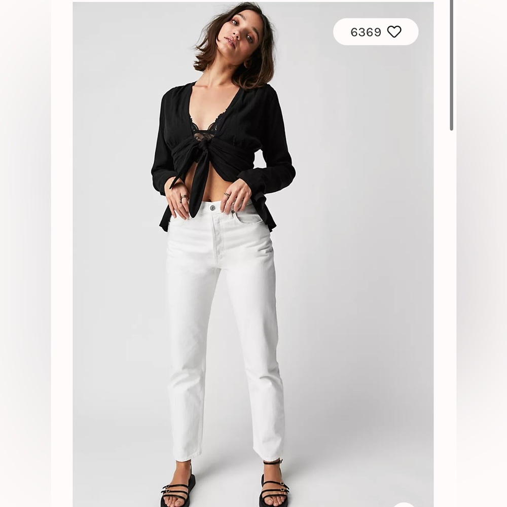 Agolde white pinch waist jeans